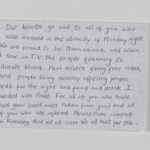 Message on envelope, Manchester Together Archive