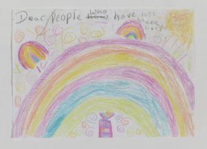 Rainbow drawing, Manchester Together Archive