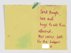 Sympathy card, Manchester Together Archive