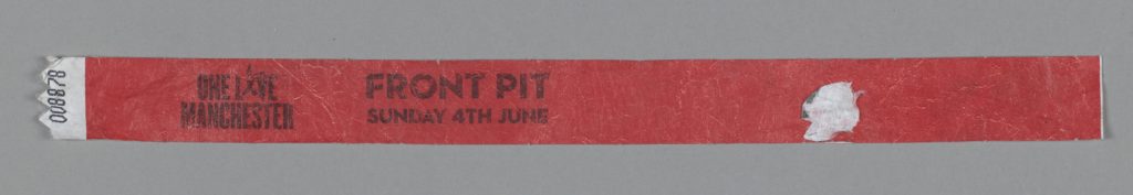 One Love concert wristband